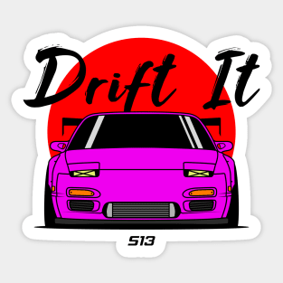 Pink S13 Front Sticker